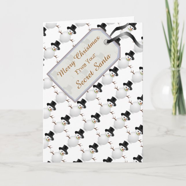 De Papá Noel Secreto - Feliz Navidad Snowmen (Anverso)