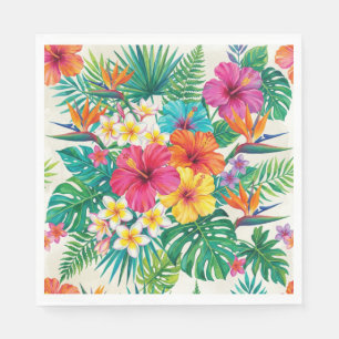 De Papel Aloha Floral Bloom Servilleta Tropical