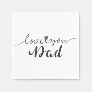De Papel Ama, papá, feliz día del padre   Servilleta
