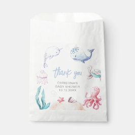 De Papel Bajo el mar Bolsa Náutica Baby Shower Favor