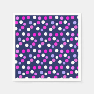 De Papel Blanco Rosa Púrpura Azul Círculos Bolas Servilleta