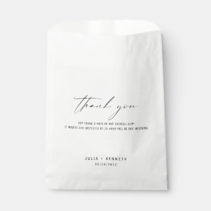 De Papel Boda clásico simple Gracias por favorecer bolsa