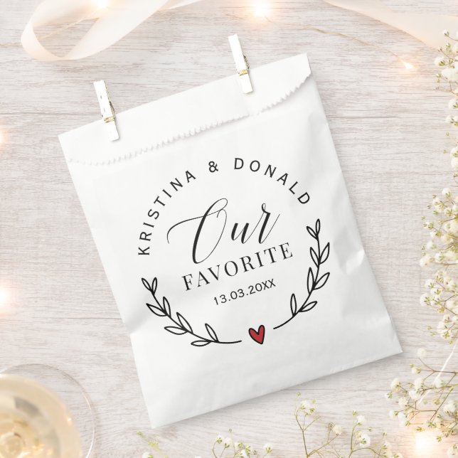 De Papel Boda Favorece Nuestra Bolsa Favorita Favor (Cortado)