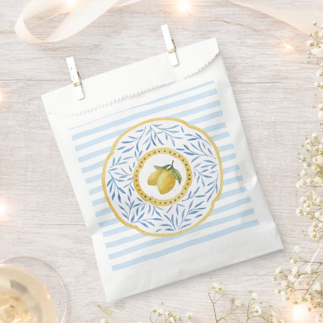 De Papel Bolsa a favor del partido limón para los niños (Cortado)