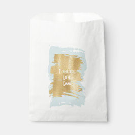 De Papel Bolsa Baby Shower Favor "Classic Blue/Gold"