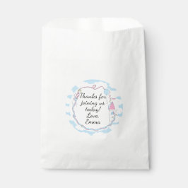 De Papel Bolsa Baby Shower Favor, rosa, castillo en el ciel