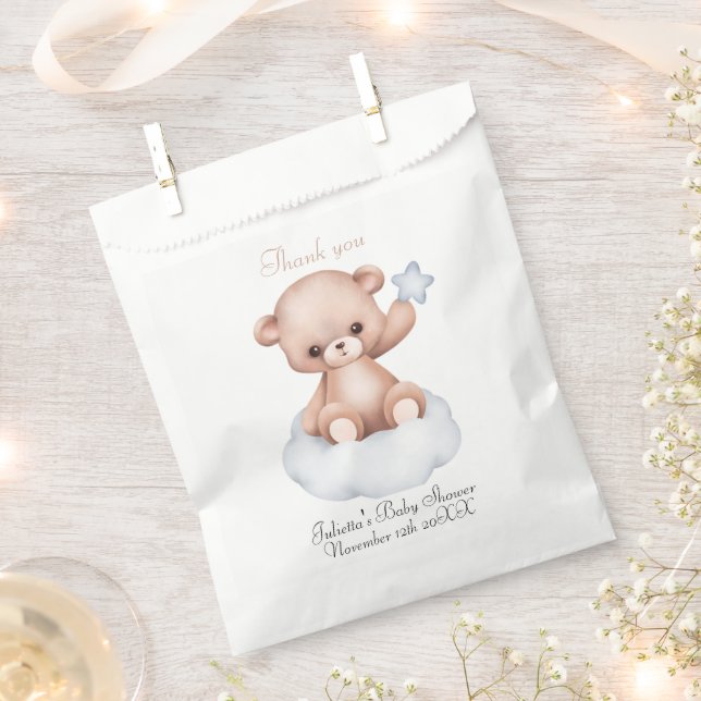 De Papel Bolsa Baby Shower favorita simple (Cortado)