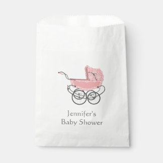 De Papel Bolsa favorita Baby Shower Pink Pram