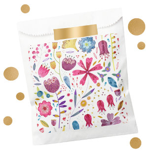 De Papel Bolsa favorita floral acuática moderna