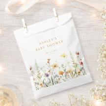 Bolsa Rustic Wildflower Baby Shower Favor