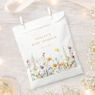 De Papel Bolsa Rustic Wildflower Baby Shower Favor