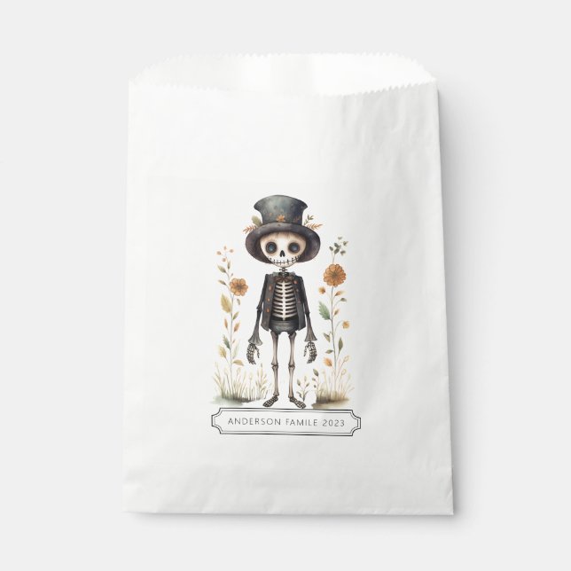 De Papel Bolsa Skeleton Favor (Anverso)