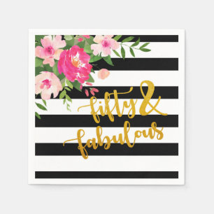 De Papel Cincuenta y servilleta fabulosa - rayas del