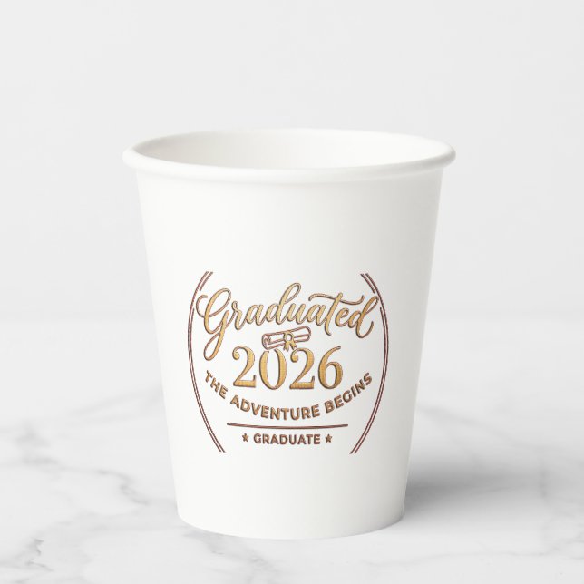 De Papel Class of 2026 / Vasos Graduación (Anverso)