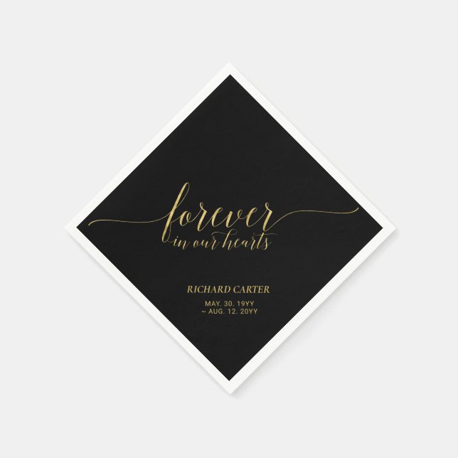 De Papel Corazones para siempre | Elegante servilleta conme (Borde)