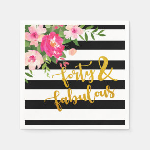 De Papel Cuarenta y servilleta fabulosa - rayas del