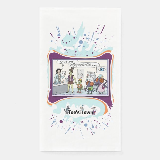 De Papel Diferentes lentes | Servilleta para invitados del  (Anverso)