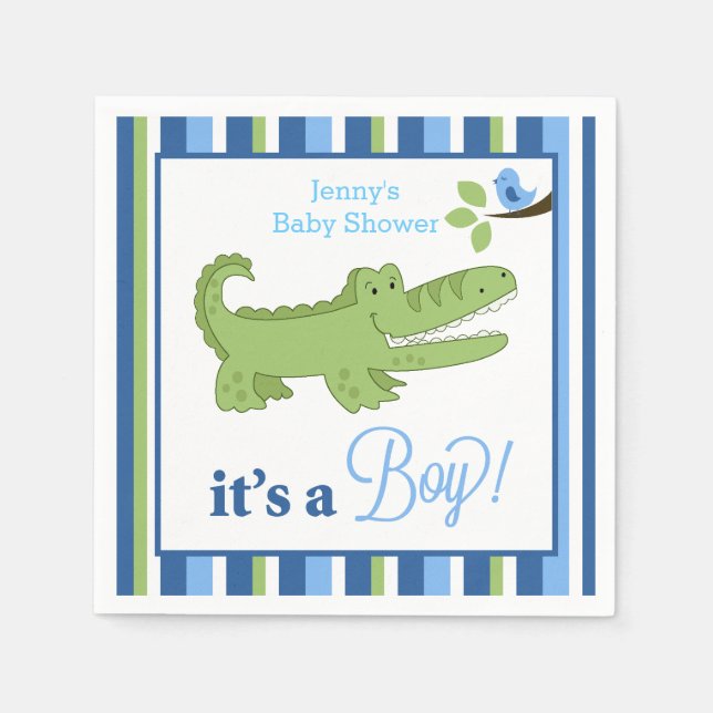 De Papel El lagarto es una servilleta Personalizado (Anverso)