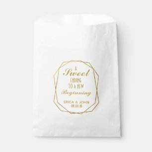 De Papel Elegante arte deco Boda Favor Bolsa Sweet Ending