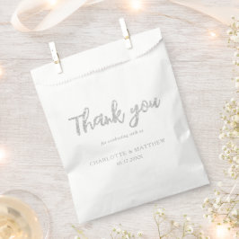 De Papel Elegante Purpurina plateado brillante Bolsa Favor 