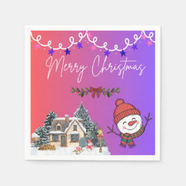 De Papel Feliz Navidad Servilleta Festiva