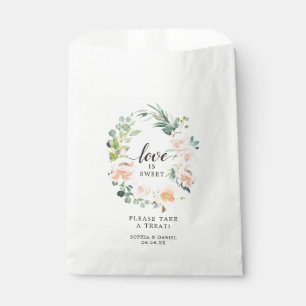 De Papel Fleur Jolie Floral Favor Bolsa El amor es dulce