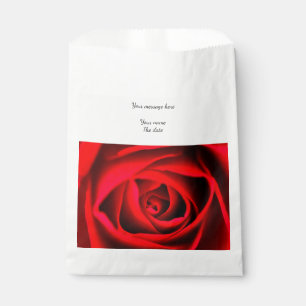 De Papel Flor rosa roja Bolsa Favor