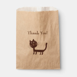 De Papel Gracias Bolsa del Favor del Dibujo del Gato