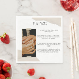 De Papel hechos divertidos simple boda servilleta