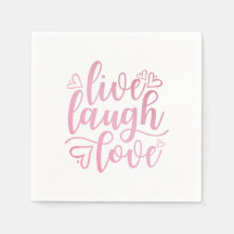 Inspirando Live Love Laugh Cita | Servilleta