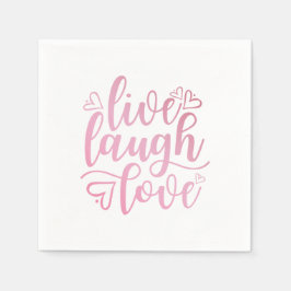 De Papel Inspirando Live Love Laugh Cita | Servilleta