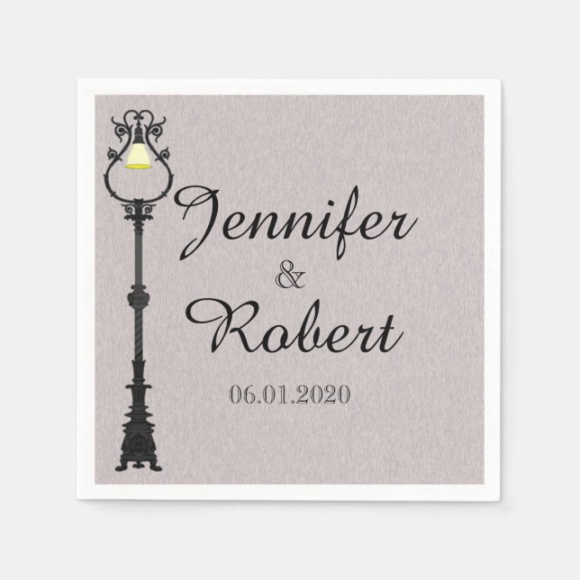 De Papel La servilleta del gran Boda fácil (Anverso)