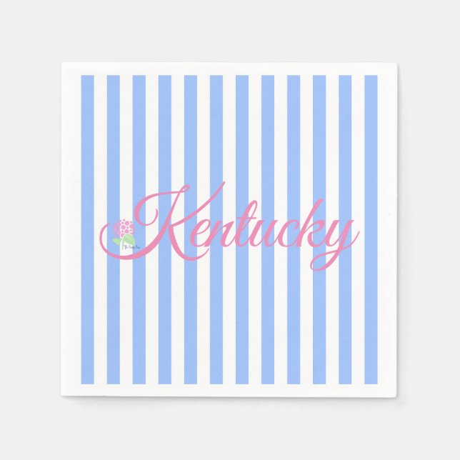 De Papel La servilleta Kentucky Blue Stripe (Anverso)