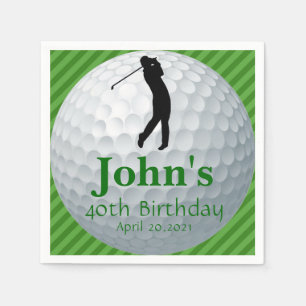 De Papel La servilleta personalizada cumpleaños del hombre
