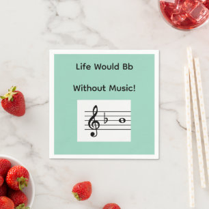 De Papel "¡La vida sería Bb sin música!" Servilleta
