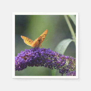 De Papel Mariposa en la servilleta Morple Blossom
