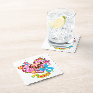 De Papel ¡Me Encantan Los Pugs! Posavasos