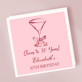 De Papel Modernos saludos rojos y rosados a la servilleta d