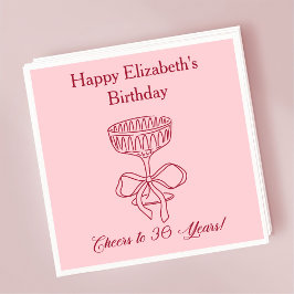 De Papel Modernos saludos rojos y rosados a la servilleta d