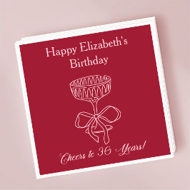 De Papel Modernos saludos rojos y rosados a la servilleta d