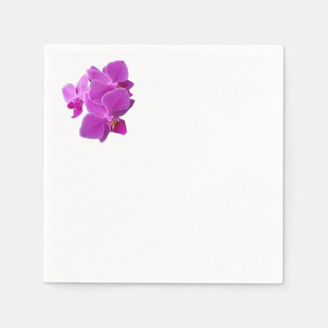 De Papel Múltiples orquídeas púrpuras en la servilleta (Anverso)