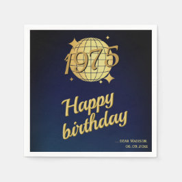 De Papel Nacido en 1975 50º cumpleaños servilleta festiva d