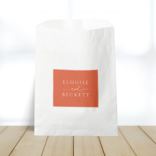 De Papel Naranja quemado moderno favorece la bolsa del trat