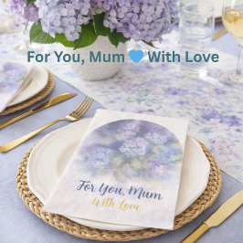 De Papel Para Ti Mamá Servilleta Floral Hortensia