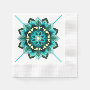 De Papel Patrón Mandala 02 en la servilleta acuática