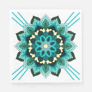 De Papel Patrón Mandala 02 en la servilleta acuática