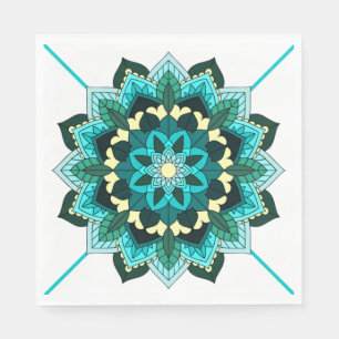 De Papel Patrón Mandala 02 en la servilleta acuática
