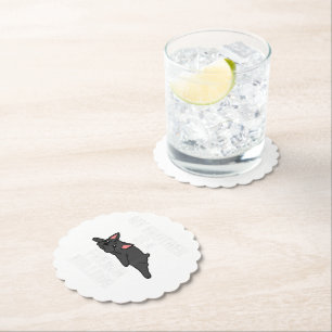 De Papel Piedra Posavasos Amante del Bulldog Francés Regal