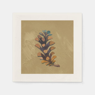 De Papel Pine Cone en la servilleta Taupe Fall