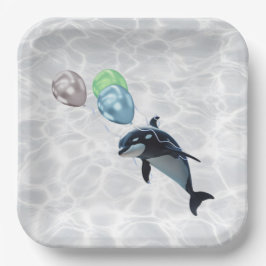 De Papel Plato Ballena Orca Bebé